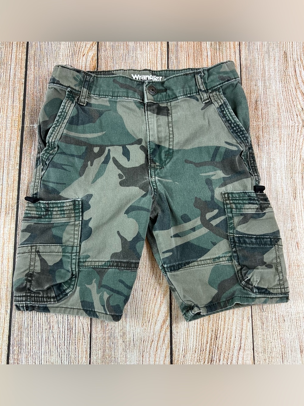 Wrangler Boys Classic Straight Camo Shorts Size 7 Regular